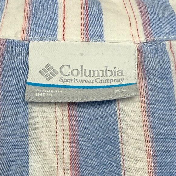 Women's COLUMBIA Lightweight Cotton Button-Down Roll-Tab SHIRT- Size XL - Picture 7 of 10